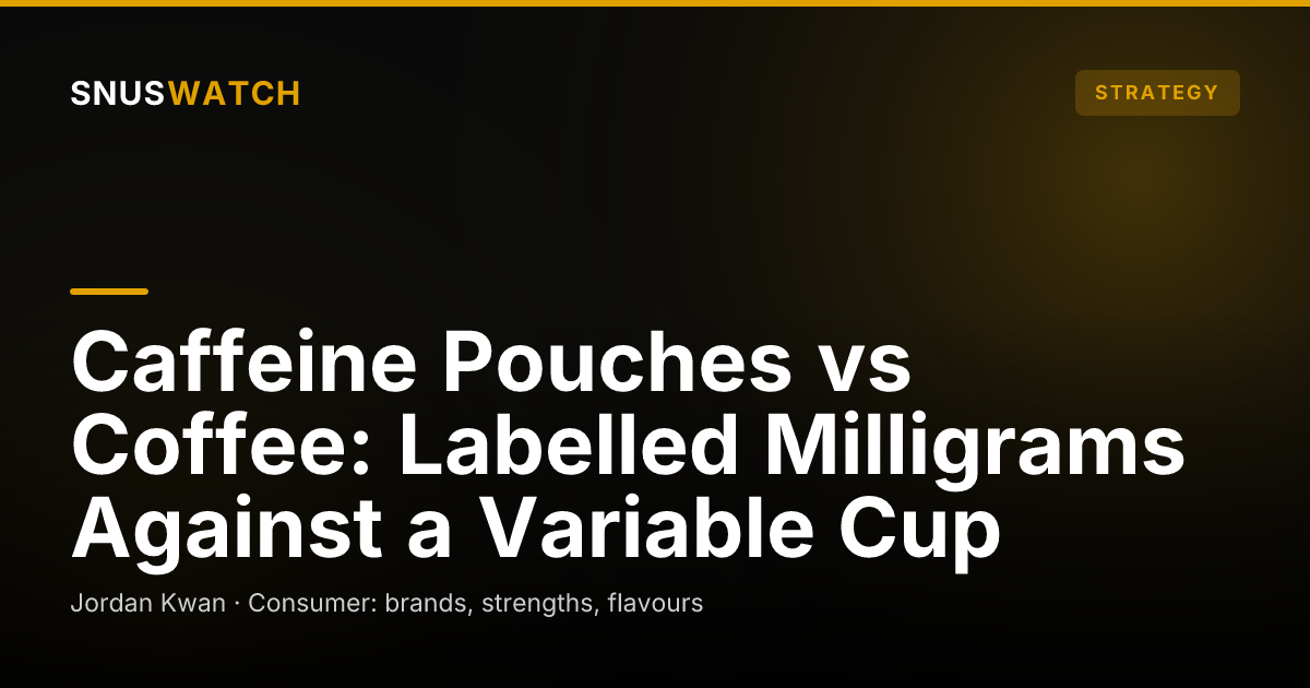 Caffeine Pouches vs Coffee: Labelled Milligrams Against a Variable Cup